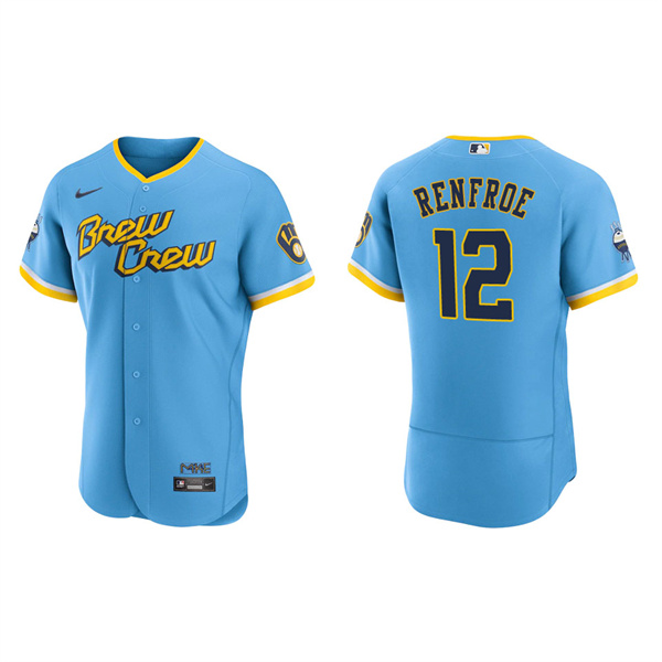 Men's Hunter Renfroe Brewers City Connect Authentic Jersey