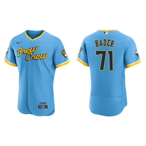 Men's Josh Hader Brewers City Connect Authentic Jersey