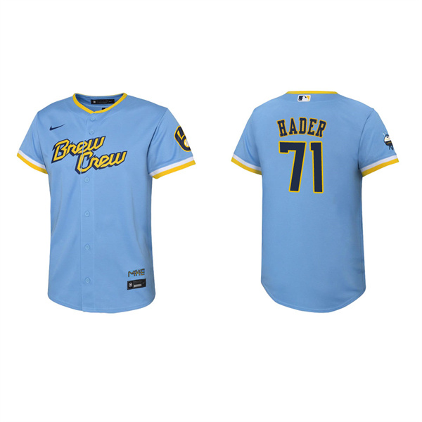 Youth Josh Hader Brewers City Connect Replica Jersey