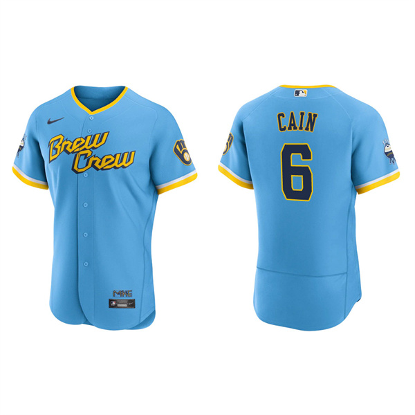 Men's Lorenzo Cain Brewers City Connect Authentic Jersey
