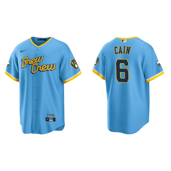 Men's Lorenzo Cain Brewers City Connect Replica Jersey