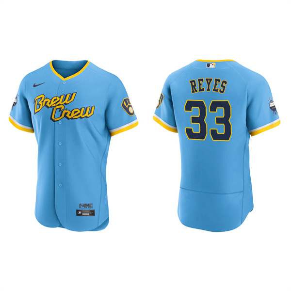 Men's Pablo Reyes Brewers City Connect Authentic Jersey