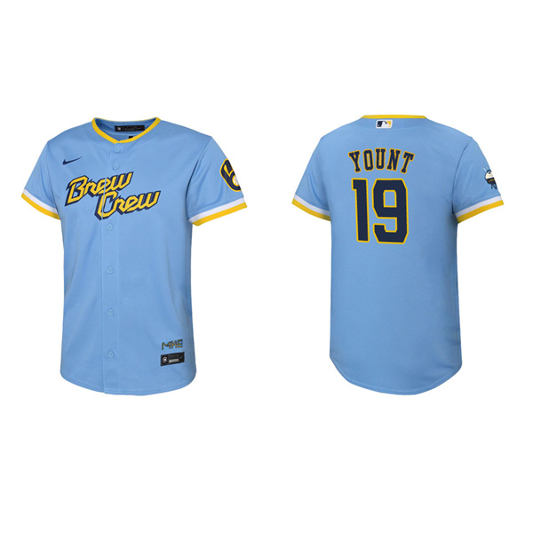 Youth Robin Yount Brewers City Connect Replica Jersey