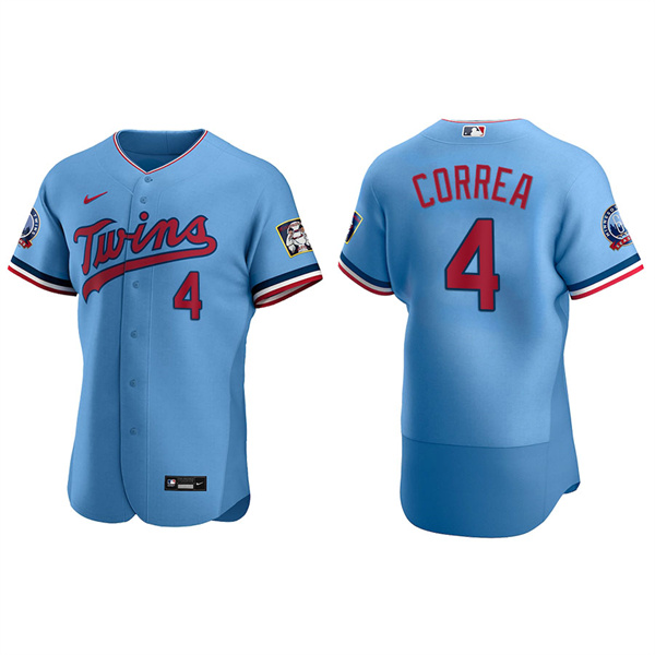 Men's Minnesota Twins Carlos Correa Light Blue Authentic Alternate Jersey