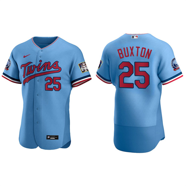 Men's Minnesota Twins Byron Buxton Light Blue Authentic Alternate Jersey