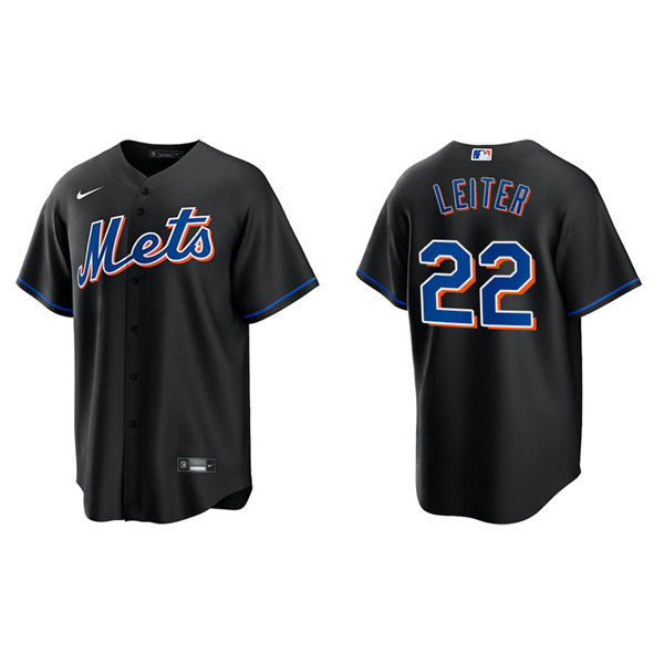 Men's Al Leiter New York Mets Nike Black Alternate Replica Jersey