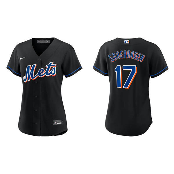 Women's Bret Saberhagen New York Mets Nike Black Alternate Replica Jersey