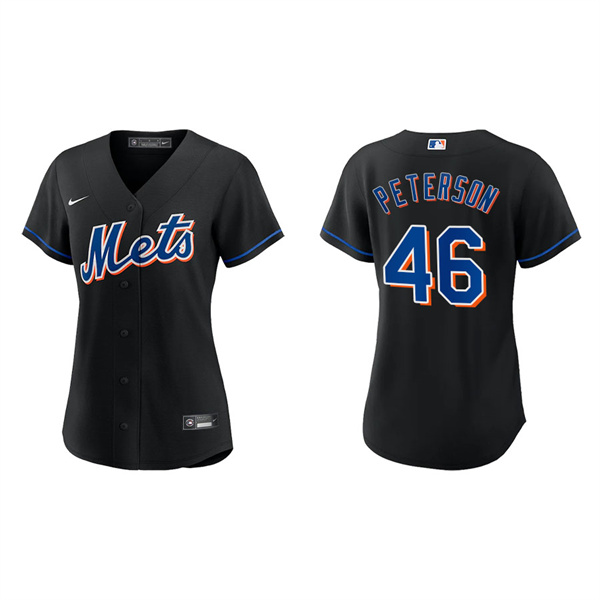 Women's David Peterson New York Mets Nike Black Alternate Replica Jersey