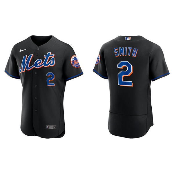 Men's Dominic Smith New York Mets Nike Black Alternate Authentic Jersey