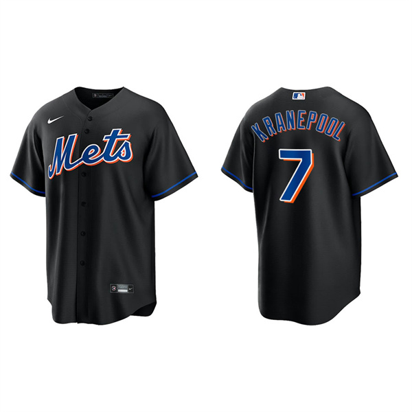 Men's Ed Kranepool New York Mets Nike Black Alternate Replica Jersey
