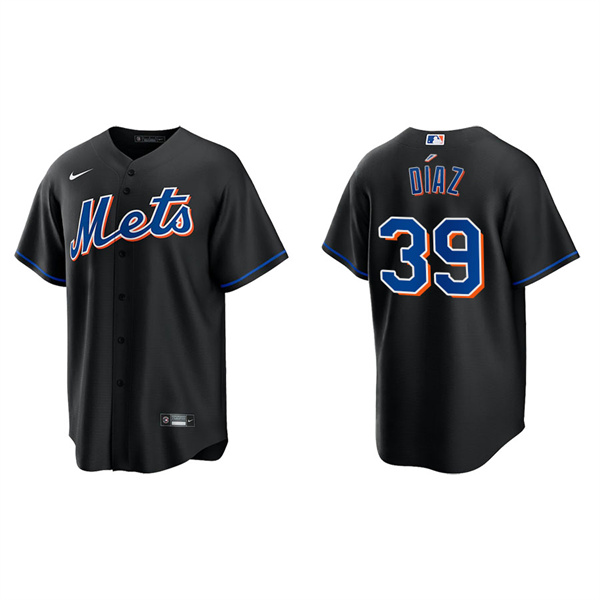 Men's Edwin Diaz New York Mets Nike Black Alternate Replica Jersey