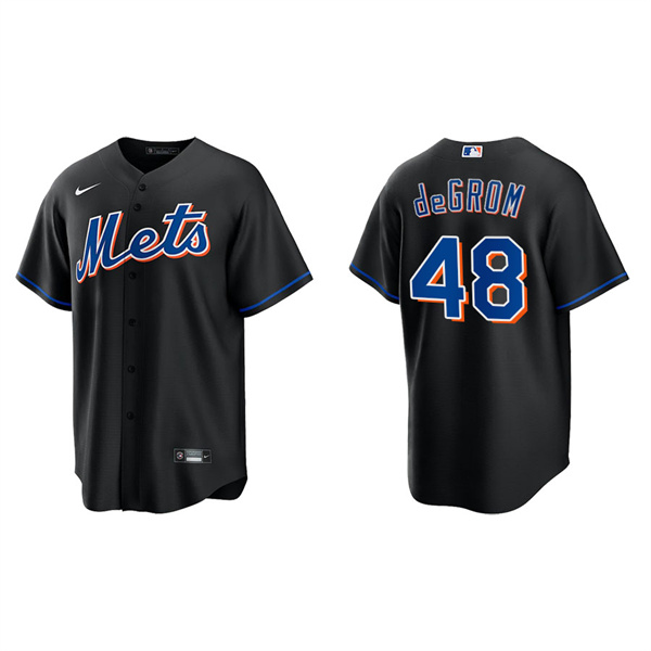 Men's Jacob DeGrom New York Mets Nike Black Alternate Replica Jersey