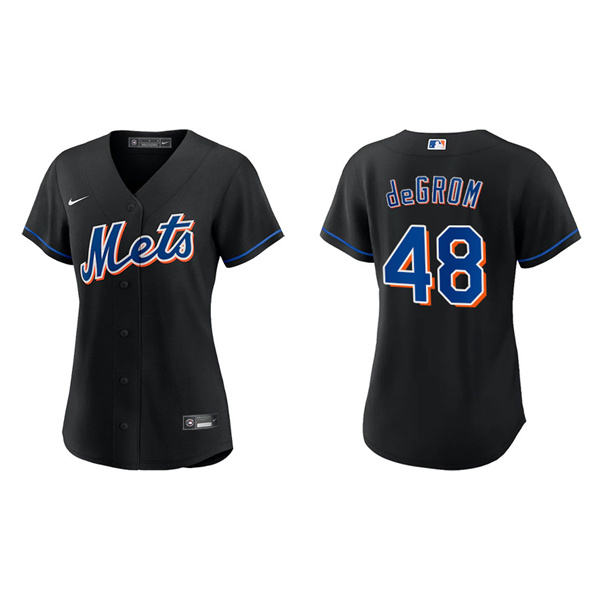 Women's Jacob DeGrom New York Mets Nike Black Alternate Replica Jersey