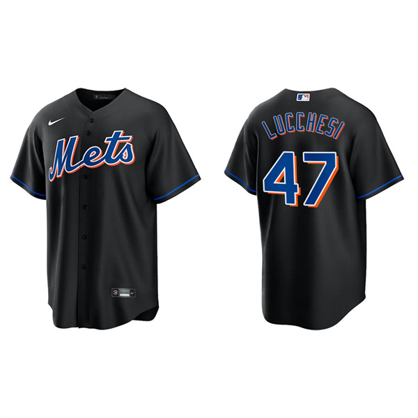 Men's Joey Lucchesi New York Mets Nike Black Alternate Replica Jersey