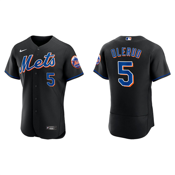 Men's John Olerud New York Mets Nike Black Alternate Authentic Jersey