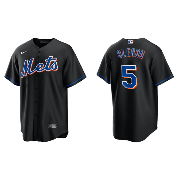 Men's John Olerud New York Mets Nike Black Alternate Replica Jersey