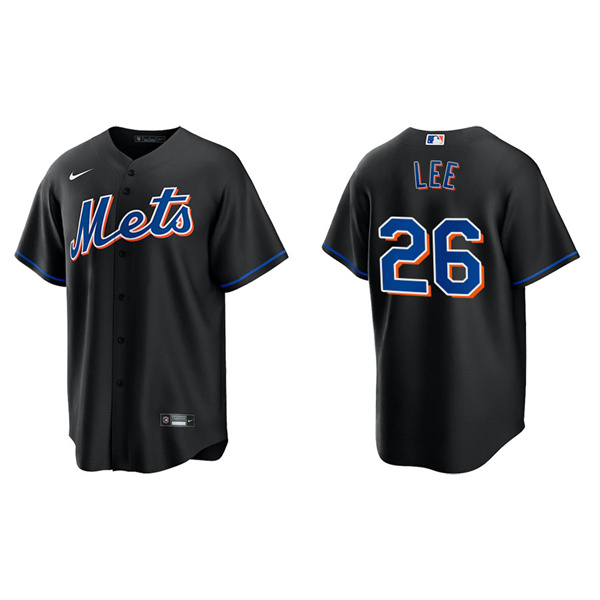 Men's Khalil Lee New York Mets Nike Black Alternate Replica Jersey