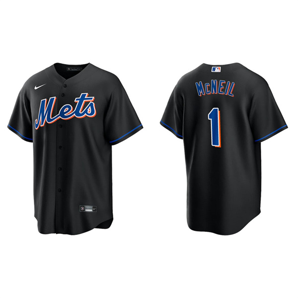 Men's Jeff McNeil New York Mets Black Replica Alternate Jersey