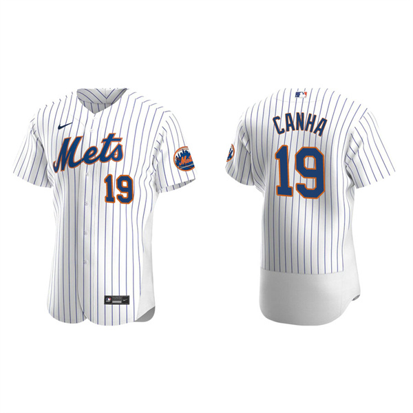 Men's Mark Canha New York Mets White Authentic Home Jersey