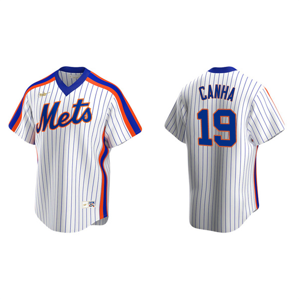 Men's Mark Canha New York Mets White Cooperstown Collection Home Jersey