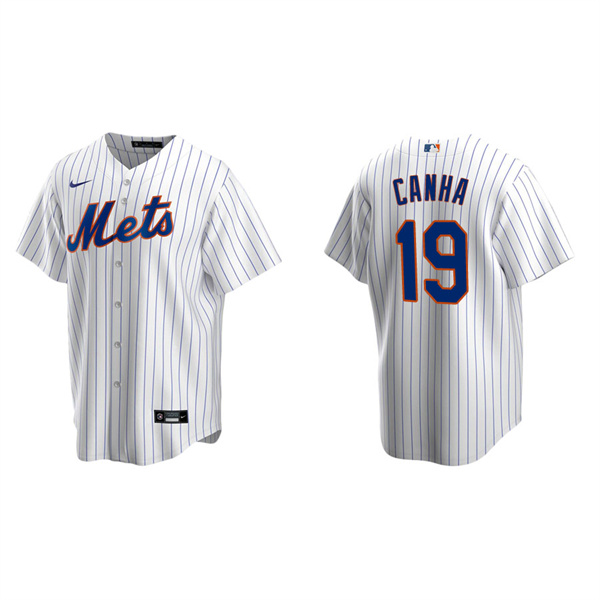 Men's Mark Canha New York Mets White Replica Home Jersey