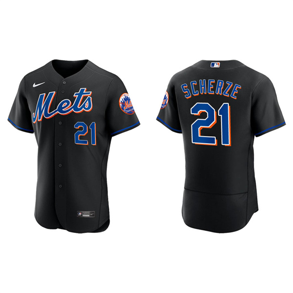 Men's Max Scherzer New York Mets Black Authentic Alternate Jersey