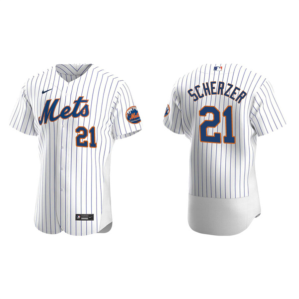 Men's Max Scherzer New York Mets White Authentic Home Jersey