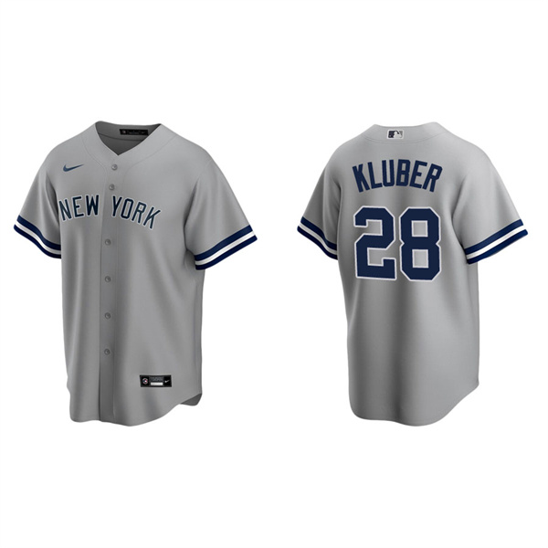 Men's Corey Kluber New York Yankees Nike Gray Road Replica Jersey
