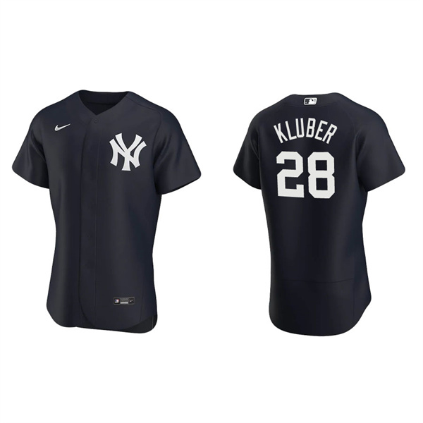 Men's Corey Kluber New York Yankees Nike Navy Alternate Authentic Logo Jersey