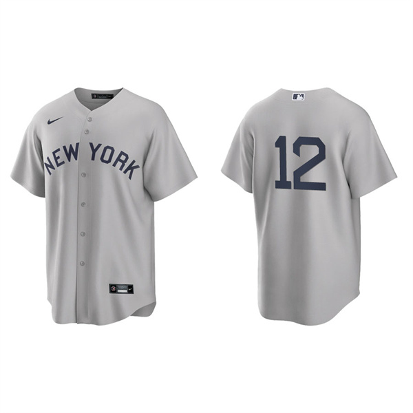 Men's New York Yankees Isiah Kiner-Falefa Gray 2021 Field Of Dreams Replica Jersey