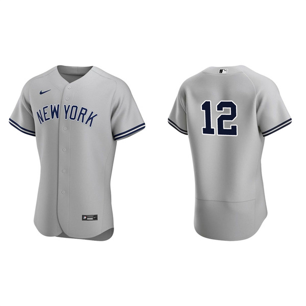 Men's New York Yankees Isiah Kiner-Falefa Gray Authentic Road Jersey