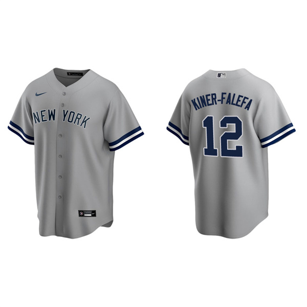 Men's New York Yankees Isiah Kiner-Falefa Gray Replica Road Jersey