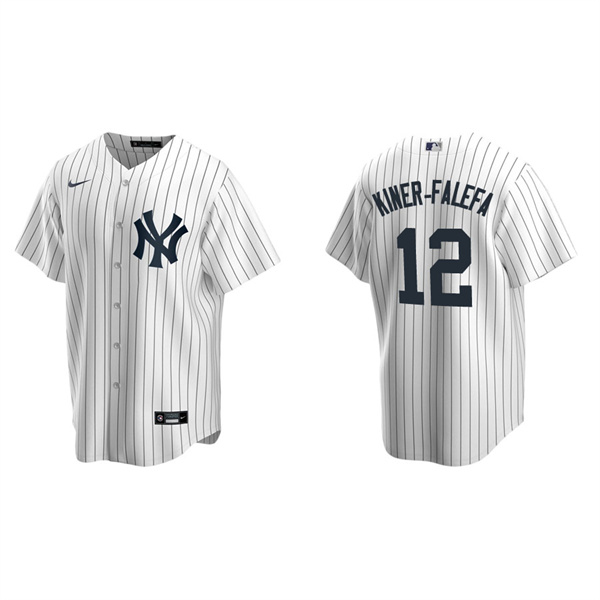 Men's New York Yankees Isiah Kiner-Falefa White Replica Home Jersey