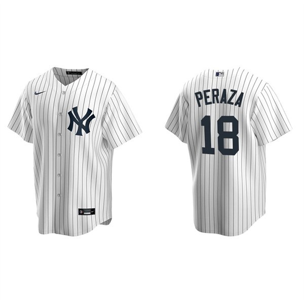 Men's New York Yankees Jose Peraza White Replica Home Jersey