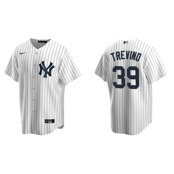 Men's New York Yankees Jose Trevino White Replica Home Jersey