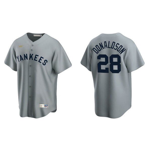 Men's New York Yankees Josh Donaldson Gray Cooperstown Collection Road Jersey