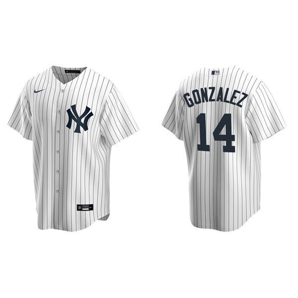 Men's New York Yankees Marwin Gonzalez White Replica Home Jersey