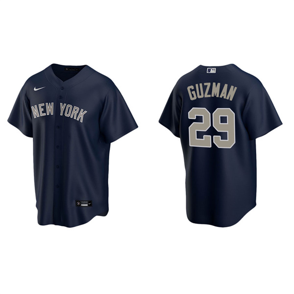 Men's New York Yankees Ronald Guzman Navy Replica Alternate Jersey