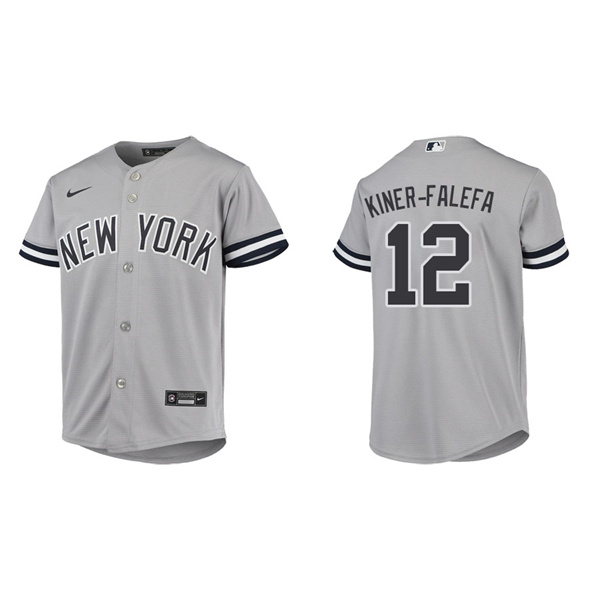 Youth New York Yankees Isiah Kiner-Falefa Gray Road Jersey
