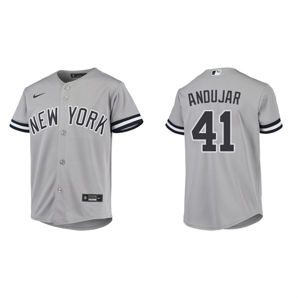 Youth New York Yankees Miguel Andujar Gray Road Jersey