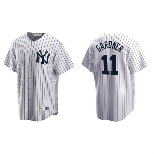 Men's New York Yankees Brett Gardner White Cooperstown Collection Home Jersey