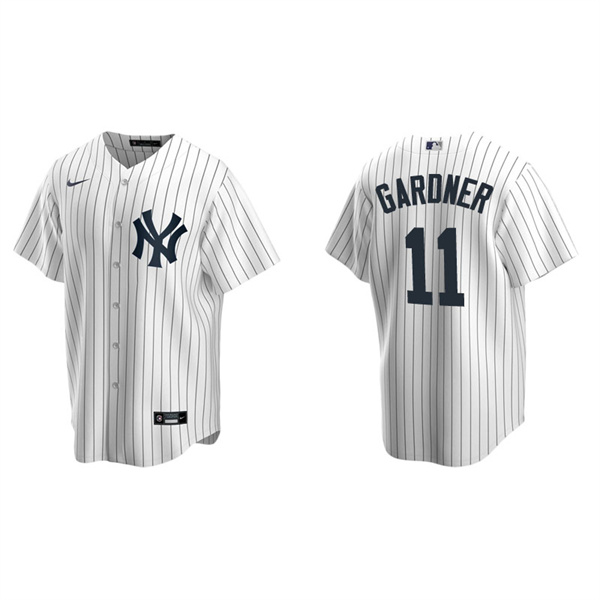 Men's New York Yankees Brett Gardner White Replica Home Jersey