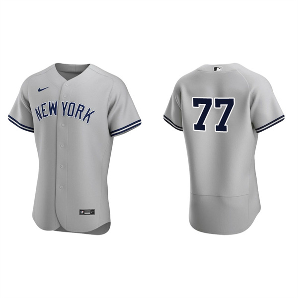 Men's New York Yankees Clint Frazier Gray Authentic Road Jersey