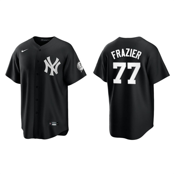 Men's New York Yankees Clint Frazier Black White Replica Official Jersey