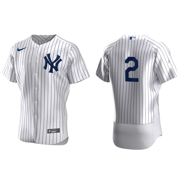 Men's New York Yankees Derek Jeter White Authentic Home Jersey