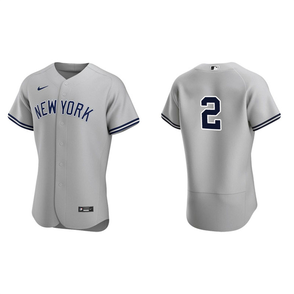 Men's New York Yankees Derek Jeter Gray Authentic Road Jersey