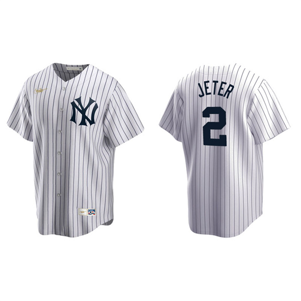 Men's New York Yankees Derek Jeter White Cooperstown Collection Home Jersey