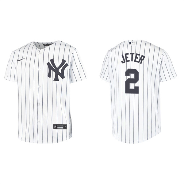 Youth New York Yankees Derek Jeter White Replica Home Jersey