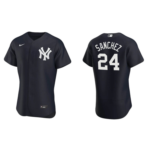 Men's New York Yankees Gary Sanchez Navy Authentic Alternate Jersey