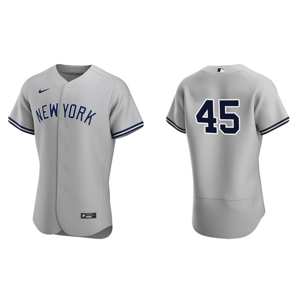 Men's New York Yankees Gerrit Cole Gray Authentic Road Jersey